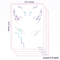 Thumbnail for Abading Temporary Tattoos,Cosplay Tattoos Stickers,Cosplay Accessories for Cosplay, Halloween and Party Makeup