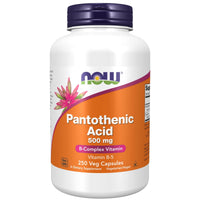 Thumbnail for NOW Foods Supplements,Pantothenic Acid (Vitamin B-5) 500 mg,B-Complex Vitamin,250 Capsules