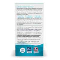 Thumbnail for Nordic Naturals Ultimate Omega Mini D3, Lemon Flavor - 60 Mini Soft Gels - 1120 mg Omega-3 + 1000 IU Vitamin D3 - EPA & DHA - Promotes Brain & Heart Health - 30 Servings