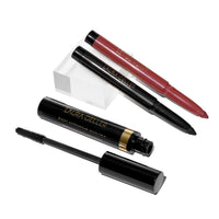 Thumbnail for LAURA GELLER NEW YORK The Kajal Collection 3pc Makeup Set (02 Black Mascara, Deep Black Eyeliner, Dahlia Lip Color)