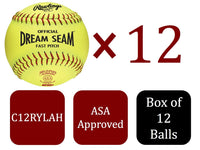 Thumbnail for Rawlings | Official DREAM SEAM Fastpitch Softballs | 12