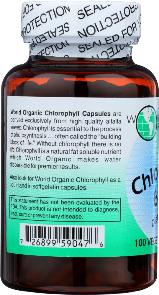 World Organic Chlorophyll 60MG, 100 CP