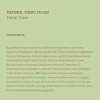 Thumbnail for Pixi Retinol Tonic to-Go, Smoothing & Firming Toning, Enhanced with Peptides to Boost Collagen Production, Alcohol-Free Daily Rejuvenating Toner On The Go, 60 Pads