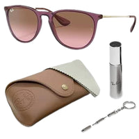 Thumbnail for Ray-Ban RB4171 ERIKA CLASSIC Phantos Shaped Non-Polarized Sunglasses for Women – Includes Official RAYBAN Eyewear Kit – Ideal Formal & Casual Wear Sunglasses – Pink Gradient Brown Lens