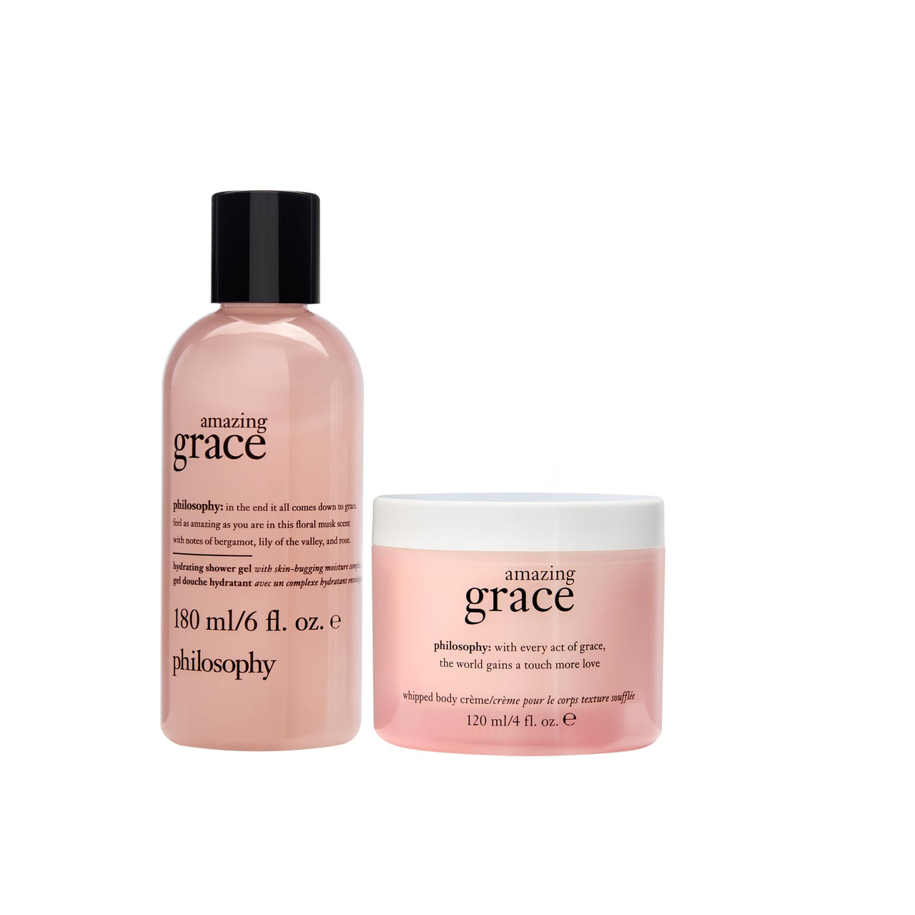 philosophy you're so amazing gift set - 2-pc. amazing grace hydrating shower gel (6oz) & whipped body crème (4oz) - moisturizing bath & body duo for women