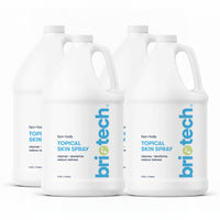 Thumbnail for BRIOTECH Topical Skin Spray, Hypochlorous Acid for Sensitive Skin, HOCl Facial Mist, Full Body Support Against Irritation, Calm Redness, Soothe Foot & Scalp, 1 Gallon Refill (4 Pack)