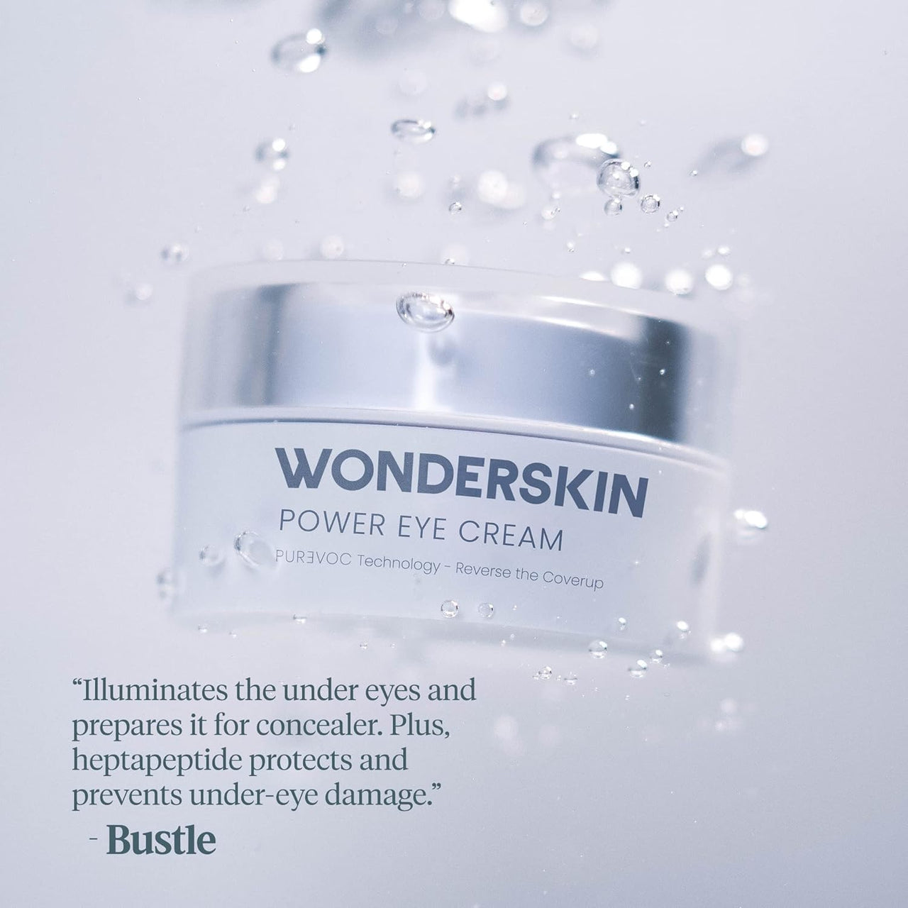 Wonderskin Purevoc Eye Cream for Dark Circles and Puffiness 0.5 Oz - Under Eye Cream for Women and Men with Mango & Shea Butter, Squalane - Fragrance-Free