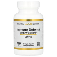 Thumbnail for California Gold Nutrition Immune Defense with Wellmune®, Beta-Glucan, 250 mg, 30 Veggie Capsules