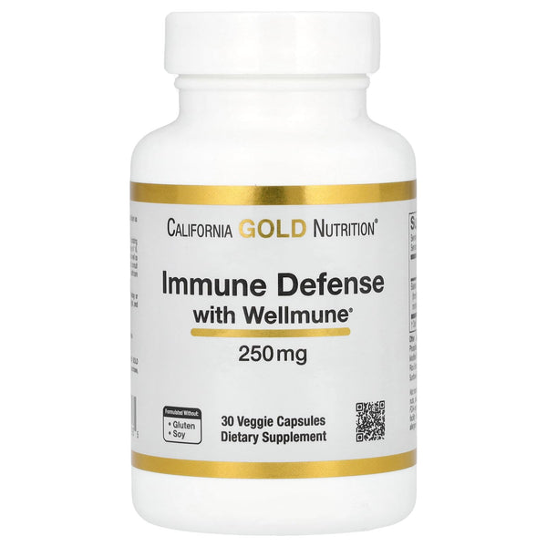 Image 1 of California Gold Nutrition Immune Defense with Wellmune®, Beta-Glucan, 250 mg, 30 Veggie Capsules