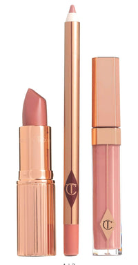 Thumbnail for Charlotte Tilbury The Pillow Talk Full Size Lip Kit- Lip Liner, Lipstick, and Lip Gloss.