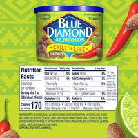 Thumbnail for Image 2 of Blue Diamond Almond Chile n' Lime Flavored Tangy Snack Nuts 6 oz. Can Pack of 4