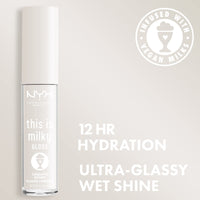 Thumbnail for NYX PROFESSIONAL MAKEUP This Is Milky Gloss, Lip Gloss with 12 Hour Hydration, Vegan - Coquito Shake (Milky Clear)