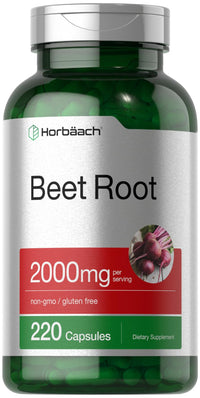 Thumbnail for Horbäach Beet Root Powder Capsules | 220 Pills | Herbal Extract | Non-GMO, Gluten Free Supplement