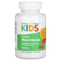 Thumbnail for Kid's Multivitamin Gummies, Strawberry, Orange, and Cherry Flavors, 60 Gummies, California Gold Nutrition