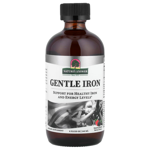 Nature's Answer Gentle Iron 8 Ounce Liquid | Supports Red Blood Cells | Supports Iron Levels | Gluten Free | Non GMO