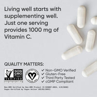 Thumbnail for Sports Research High Potency Vitamin C Supplement - Vegan Veggie Capsules for Antioxidant Activity & Immune Support - Non-GMO Verified & Gluten Free - Ascorbic Acid Vitamin C 1000mg, 240 Count