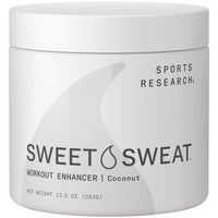 Thumbnail for Sports Research Sweet Sweat Coconut Workout Enhancer Gel - Maximize Your Exercise & Sweat Faster - 13.5oz Jar