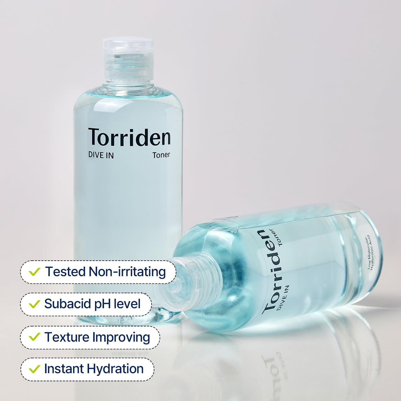 Torriden Dive in Toner 300ml (10.14 fl. oz.) | pH Balancing Facial Toning Water for Dry Skin | Hyaluronic Acid, Panthenol, Allantoin