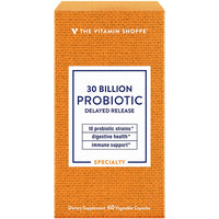 Thumbnail for The Vitamin Shoppe Probiotic Delayed Release 30 Billion - with 10 Probiotic Strains to Support Digestive, Immune & Vaginal Health or Yeast Imbalance - Shelf Stable (60 Veggie Caps)