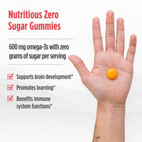 Thumbnail for Nordic Naturals Zero Sugar Children’s DHA Gummy Chews, Tropical Punch - 45 Gummy Chews for Kids - 600 mg Total Omega-3s - Brain Development, Learning, Healthy Immunity - Non-GMO - 45 Servings