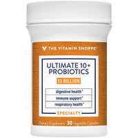 Thumbnail for The Vitamin Shoppe Ultimate 10+ Probiotics 13 Billion CFU - 10 Probiotic Strains for Digestive Health, Immune & Gut Support (30 Vegetable Capsule)