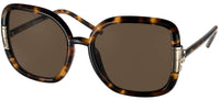 Thumbnail for Tory Burch TY9063U Women's Sunglasses Dark Tortoise/Solid Brown 56
