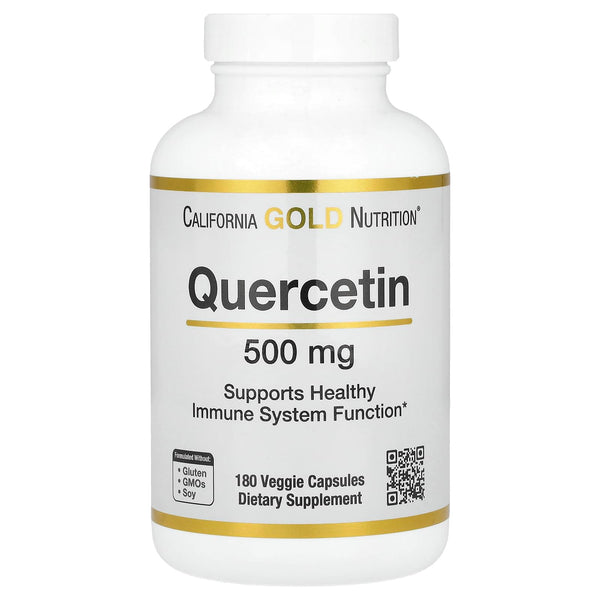 California Gold Nutrition Quercetin, 500 mg, 180 Veggie Capsules