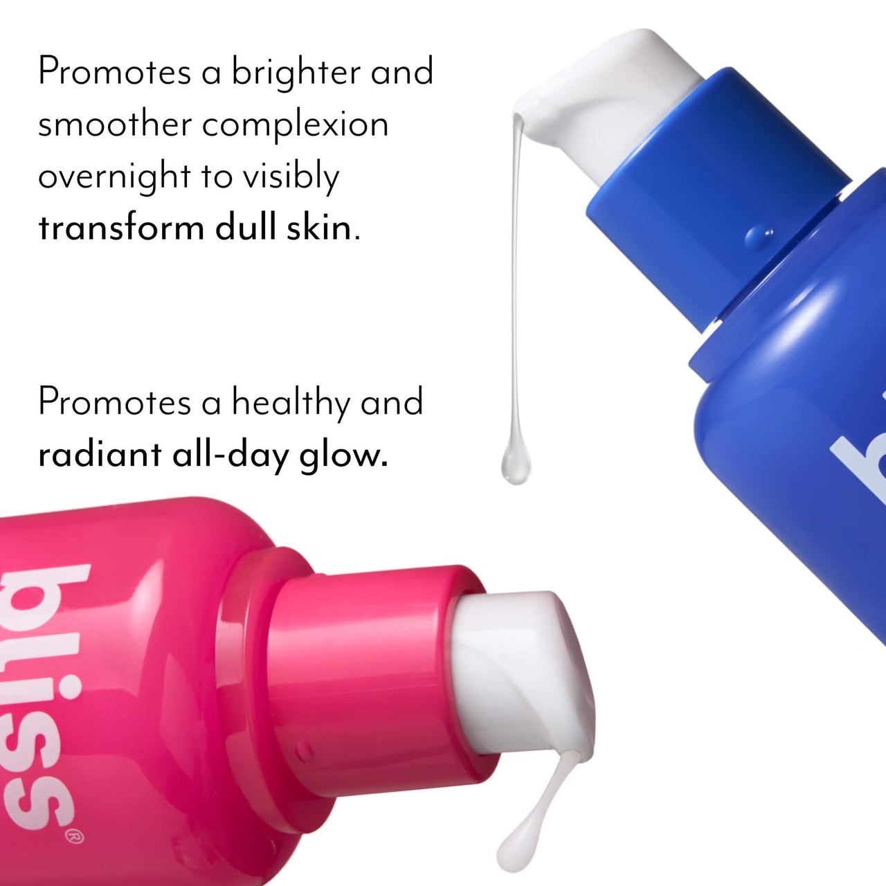 Bliss Brighten & Renew Serum Duo | Vitamin C & Glycolic Acid Serums | Anti-Aging and Brightening Face Serums Duo for Bright, Smooth & Firm Skin