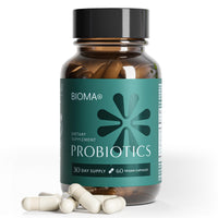 Thumbnail for BIOMA Probiotics - Digestive Health Probiotic - Gut Support for Men & Women with Xylooligosaccharides, Tributyrin & Bifidobacterium - Vegan & Gluten Free - 60 Delayed-Release Capsules (30-Day Supply)