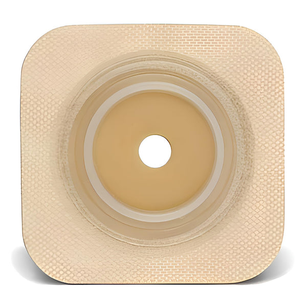 ConvaTec 413164 SUR-FIT Natura Two-Piece Durahesive Skin Barrier, Cut-to-Fit, Flexible, Tape Collar, Tan, 1-1/4" Flange, 4" Length, 4" Width, Pack of 10