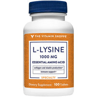 Thumbnail for The Vitamin Shoppe L-Lysine 1,000MG, Essential Amino Acid, Lip Care Supplement, Supports Collagen & Elastin Production, Once Daily (100 Tablets)