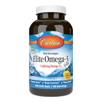 Thumbnail for Carlson Labs Elite Omega-3 Gems Fish Oil 1250mg, 180 Softgels