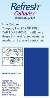 Thumbnail for Refresh Celluvisc Lubricant Eye Gel Single-use Containers 30 Ea (Pack of 2)