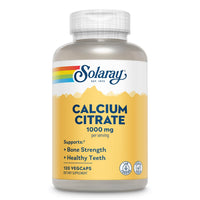 Thumbnail for Solaray Calcium Citrate 1000mg - Chelated Calcium Supplement - Supports Bone Strength and Healthy Teeth - Easy to Digest - Vegan - 30 Servings, 120 VegCaps