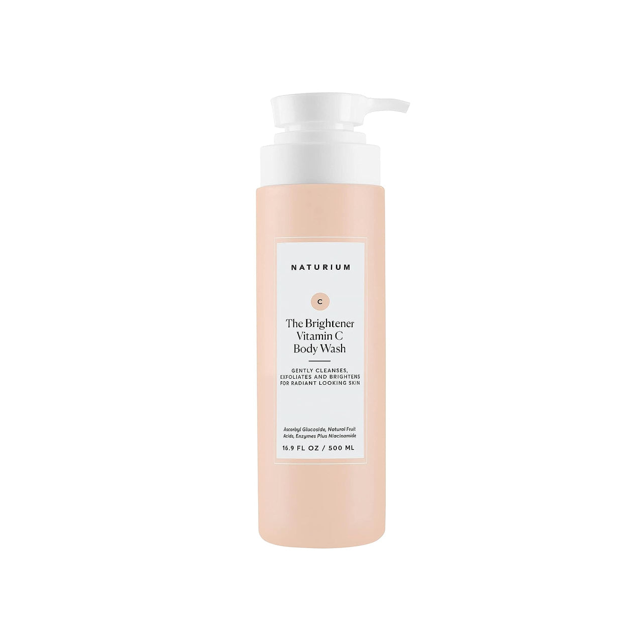 Naturium The Brightener Vitamin C Body Wash, Gentle Cleanser for Smoother-Looking Skin, Removes Dirt, Oil & Other Impurities, 16.9 oz