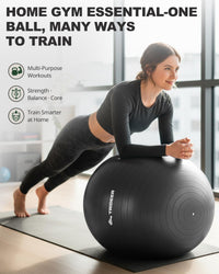 Thumbnail for Trideer Yoga Ball for Exercise, Pregnancy & Birthing, 5 Sizes Exercise Ball for Physical Therapy, Stability, Fitness, Quick Pump Included
