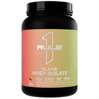 Thumbnail for Rule 1 Proteins Clear Whey Isolate - 20g All-Whey Isolate Protein Mix, Over 9g EAAs, 90 Calories, Zero Sugar, Easy to Digest, Light, Crisp, and Refreshing Taste (27 Servings, Cherry Limade)