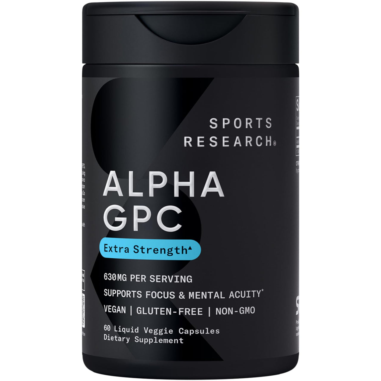 Sports Research® Recovery Support - Pure Saffron Supplement 30 mg, Extra Strength Alpha GPC 630mg, and Sleep Complex with Melatonin 5mg, L-Theanine 200mg & Magnesium 140mg