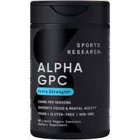 Thumbnail for Sports Research® Recovery Support - Pure Saffron Supplement 30 mg, Extra Strength Alpha GPC 630mg, and Sleep Complex with Melatonin 5mg, L-Theanine 200mg & Magnesium 140mg