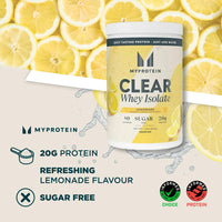 Thumbnail for Myprotein Clear Whey Isolate Protein Powder, 35 Servings (1.9lbs) Lemonade, 20g Protein per Serving, Naturally Flavored Drink Mix, Daily Protein Intake for Superior Performance