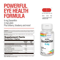 Thumbnail for SOLARAY Zeaxanthin for Men & Women - Lutein and Zeaxanthin Supplement for Eyes, Vision & Macular Health Support Formula, Eye Vitamin Complex with Bilberry, Vitamin C, & Blueberry - 30 Veg Caps