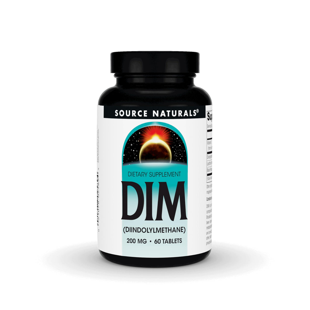 Source Naturals DIM, Diindolylmethane 200mg with BioPerine, Vitamin E & More - 60 Tablets