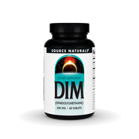 Thumbnail for Source Naturals DIM, Diindolylmethane 200mg with BioPerine, Vitamin E & More - 60 Tablets
