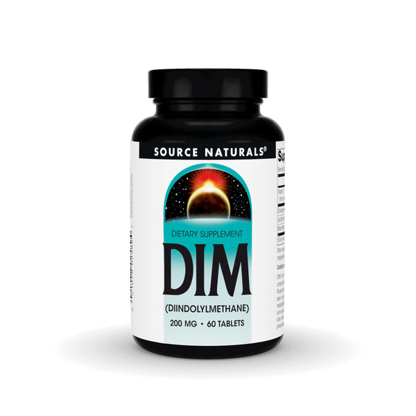 Source Naturals DIM, Diindolylmethane 200mg with BioPerine, Vitamin E & More - 60 Tablets