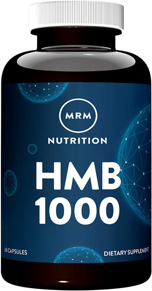 MRM Nutrition HMB 1000 - For Women & Men - Beta-Hydroxy Beta-Methylbutyrate, 1,000 mg of Calcium HMB per serving - Supports Muscle Health, Strength & Recovery, Non-GMO, Gluten-Free - 60 Servings