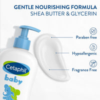 Thumbnail for Cetaphil Baby Daily Lotion with Organic Calendula, 13.5 Fl oz, Vitamin E, Sweet Almond & Sunflower Oils, Mineral Oil Free, Paraben Free, Dermatologist Tested, Clinically Proven for Sensitive Skin