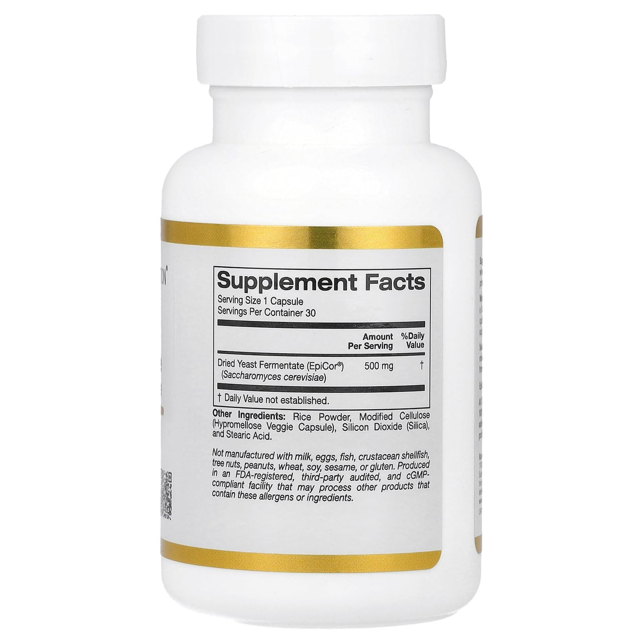 California Gold Nutrition EpiCor®, Dried Yeast Fermentate, 500 mg, 30 Veggie Capsules