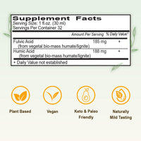 Thumbnail for Vital Earth Minerals Fulvic Humic Mineral Blend Liquid – Fulvic Acid Supplement with 70+ Trace Minerals, Electrolytes for Recovery, Balance & Energy, 32 Oz + 1 Oz Cup