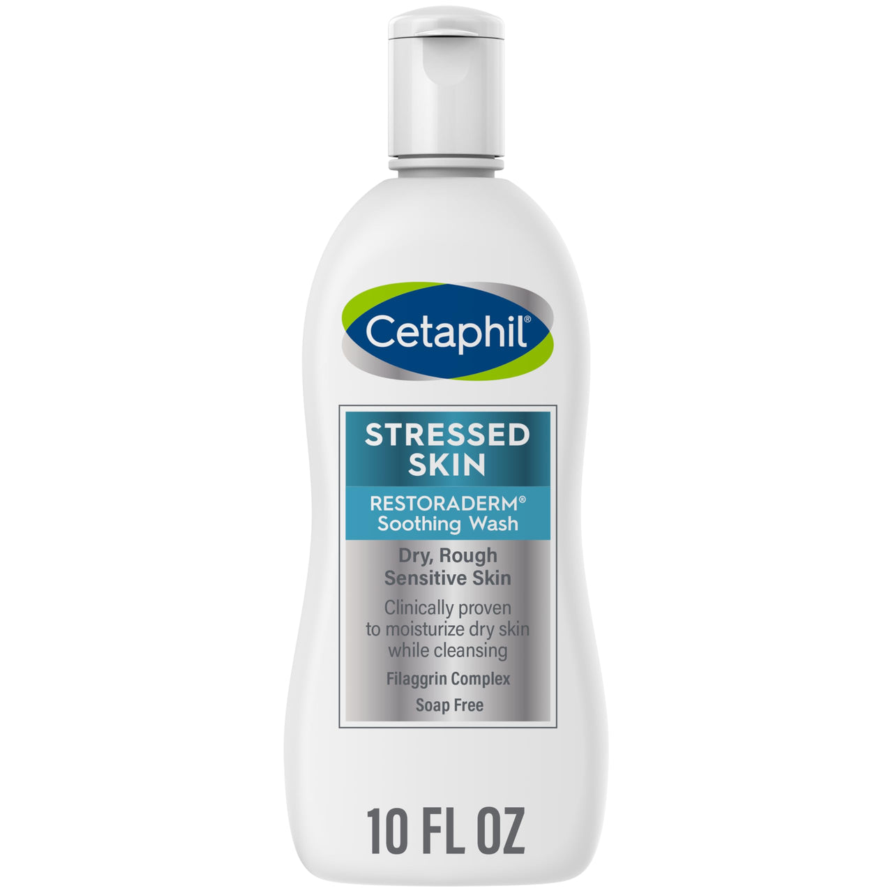 Cetaphil RESTORADERM Soothing Wash, 10 fl oz, Soothes Dry, Stressed Skin, Hypoallergenic, Soap & Paraben Free, National Eczema Association Endorsed