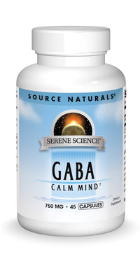 Thumbnail for Source Naturals Serene Science GABA, for a Calm Mind, 750mg - 45 Capsules
